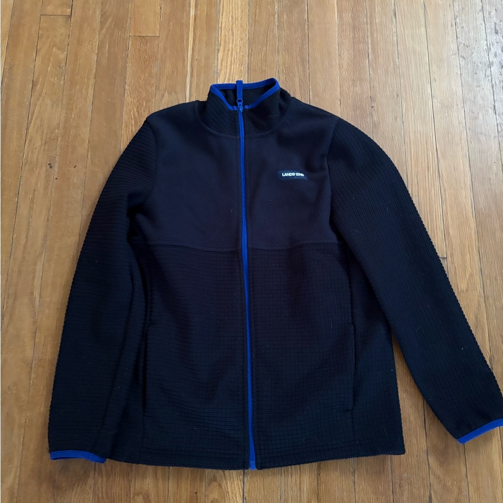 L.L. Bean Men's Black Jacket with Blue Accents